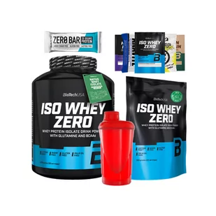 Zestaw BioTech USA Iso Whey Zero - 2270g + 500g + prezenty - Odżywki białkowe - miniaturka - grafika 1
