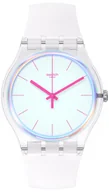 Zegarki damskie - Zegarek Swatch SO29K116-5300 POLAWHITE PAY! - - miniaturka - grafika 1