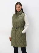 Kamizelki damskie - Mohito - Pikowana zielona kamizelka - zielony - miniaturka - grafika 1