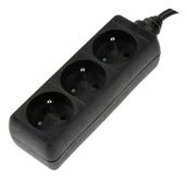Przedłużacze i rozgałęźniki - Hama 44223703 rozgałęziacz 1,5 m 3 x gniazdo sieciowe Czarny - miniaturka - grafika 1