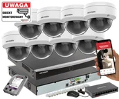 Zestawy do monitoringu - Monitoring wewnętrzny 8 kamer Hikviision DS-2CD2143G2-I 4mpx Analityka Filtrowanie Acusense + Switch PoE - miniaturka - grafika 1