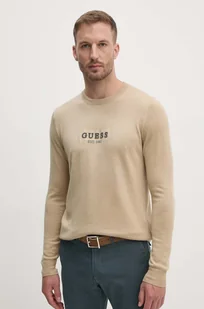 Guess sweter z domieszką wełny DORAN męski kolor beżowy lekki M4YR04.Z3052 - Swetry męskie - miniaturka - grafika 1