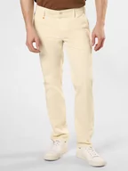 Spodnie męskie - BOSS Orange - Spodnie męskie  Schino-Slim D, beżowy|biały - miniaturka - grafika 1
