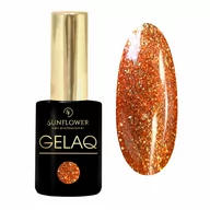 Lakiery do paznokci - Gelaq - Luxury Flakes Orange Amber 466 (9g) - miniaturka - grafika 1