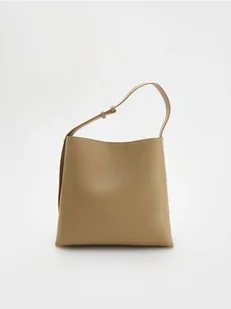Reserved - Torebka shopper z paskiem - beżowy - Torebki damskie - miniaturka - grafika 1