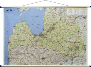 Łotwa mapa ścienna drogowa 1:400 000 Jana Seta - Atlasy i mapy - miniaturka - grafika 1