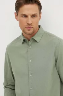 Pepe Jeans koszula bawełniana MARCEL męska kolor zielony regular z kołnierzykiem klasycznym PM308566 - Koszule męskie - miniaturka - grafika 1