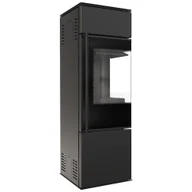 Piece wolnostojące - Piec stalowy REN/S prawy fi 150 7 kW czarne wyłożenie - miniaturka - grafika 1