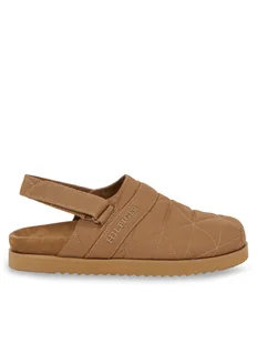 Tommy Hilfiger Klapki Warm Hilfiger Mule Sandal FM0FM04773 Brązowy - Kapcie męskie - miniaturka - grafika 1