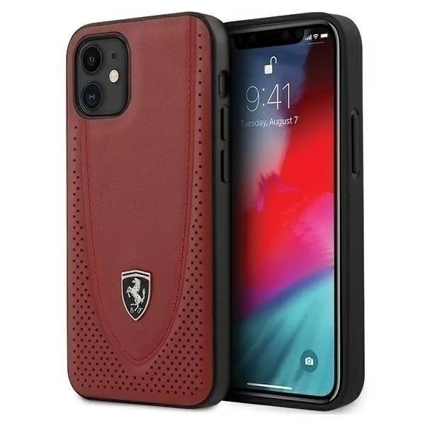 Ferrari FEOGOHCP12SRE iPhone 12 mini 5,4" czerwony/red hardcase Off Track Perforated