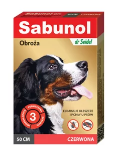 Dr Seidla Dermapharm Sabunol Gpi Obroża Przeciw Pchłom Dla Psa Czerwona 50Cm - Artykuły przeciw pasożytom - miniaturka - grafika 1