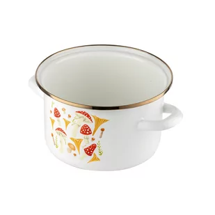 Garnek emaliowany Emalia Polska Pleszew Grzybki 18 cm 2,65 l - Garnki - miniaturka - grafika 3