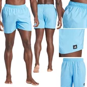Spodenki męskie - KROTKIE SPODENKI MESKIE ADIDAS SOLID CLX SPODENKI KAPIELOWE NIEBIESKI S - miniaturka - grafika 1