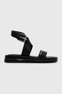 Sandały damskie - Pepe Jeans sandały SUMMER damskie kolor czarny PLS90579 - miniaturka - grafika 1