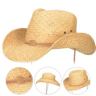 Czapki męskie - Fox Outdoor Kapelusz Słomkowy ze Sznurkiem Brązowy - miniaturka - grafika 1