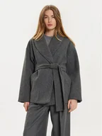 Kurtki damskie - Gina Tricot Kurtka przejściowa 22988 Szary Regular Fit - miniaturka - grafika 1