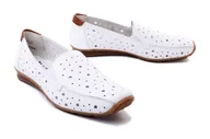 Półbuty damskie - RIEKER 43560-80 white, półbuty damskie - Rieker - miniaturka - grafika 1