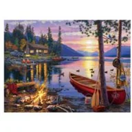 Zabawki kreatywne - Diamentowa mozaika Jezioro ognisko 1007415 Norimpex - miniaturka - grafika 1