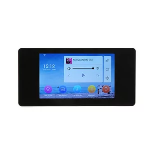 Odtwarzacz ścienny DSPPA, Wi-Fi/Bluetooth, 2x20W, ekran dotykowy, czarny DM838B - TV Box - miniaturka - grafika 1