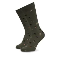 Skarpetki męskie - Skarpety Wysokie Męskie Barbour Mavin Dog MSO0068OL54 Zielony - miniaturka - grafika 1