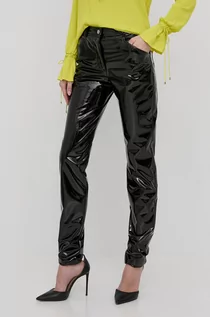 Spodnie damskie - Victoria Beckham spodnie damskie kolor czarny dopasowane high waist - grafika 1