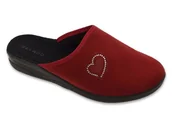 Kapcie damskie - Kapcie damskie pantofle domowe Befado 551D016 bordo z zakrytymi palcami-39 - miniaturka - grafika 1