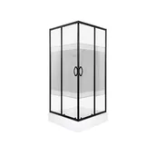 Kabiny prysznicowe - Kabina prysznicowa z brodzikiem Xenia SQ 80 BLACK KERRA - miniaturka - grafika 1