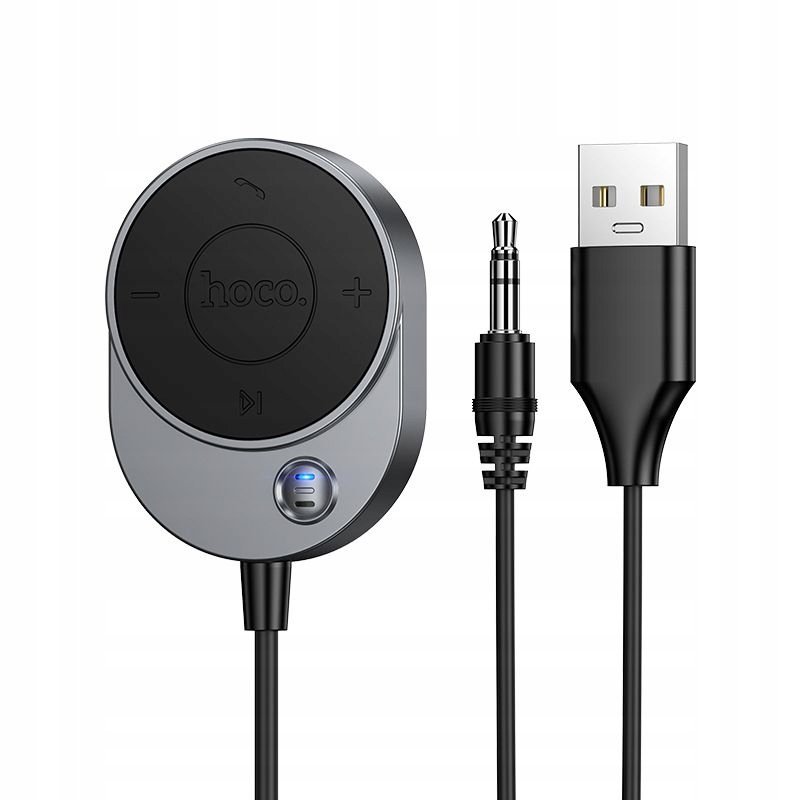 Odbiornik AUX Hoco Bluetooth z kablem Jack 3,5 mm E150 szary