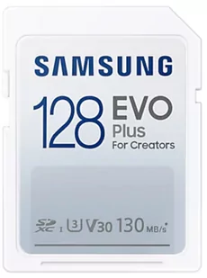 Samsung EVO Plus 2021 SDXC 128GB UHS-I/U3 V30 MB-SC128K/EU MB-SC128K/EU - Karty pamięci - miniaturka - grafika 1