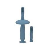 Gryzaki dla dzieci - SZCZOTECZKA Z OGRANICZNIKIEM DLA NIEMOWLĄT SILIKONOWA ZAPASOWA KOŃCÓWKA LORELLI - miniaturka - grafika 1