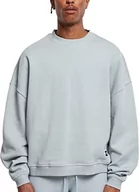 Swetry męskie - Urban Classics Męska bluza z krótkim rękawem 80's Crewneck, oversized, szerokie rękawy, sweter męski dostępny w 2 kolorach, rozmiary XS - 5XL, niebieski, 5XL - miniaturka - grafika 1