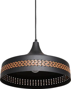 BELIANI Lampa wisząca czarna metalowy klosz kopuła styl nowoczesny oświetlenie kuchenne - Lampy sufitowe - miniaturka - grafika 1