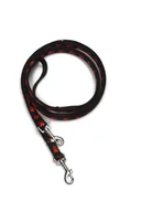 Smycze dla psów - Smycz podwójna ALIZOO A-253 łapki, 20 mm x 330 cm czarna - miniaturka - grafika 1