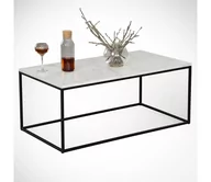 Ławy i stoliki kawowe - Stolik kawowy MARMO 43x95 cm czarny/biały - miniaturka - grafika 1