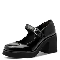 Czółenka - Tamaris Damskie czółenka z paskiem 1-22409-45, czarny, 38 EU - miniaturka - grafika 1