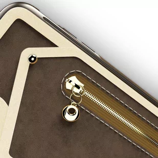 Zizo Nebula Wallet Case Skórzane etui iPhone X z kieszeniami na karty + saszetka na zamek + szkło 9H na ekran (Dark Brown/Brown) - Etui i futerały do telefonów - miniaturka - grafika 4