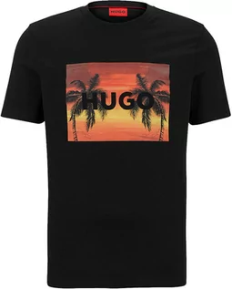 Koszulki męskie - Koszulka męska Hugo Boss T-shirt na lato czarna (50488952-001) - grafika 1