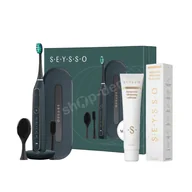 Szczoteczki elektryczne - Zestaw SEYSSO Gold Forest Green szczoteczka soniczna i pasta SEYSSO Gold Advanced Whitening - miniaturka - grafika 1