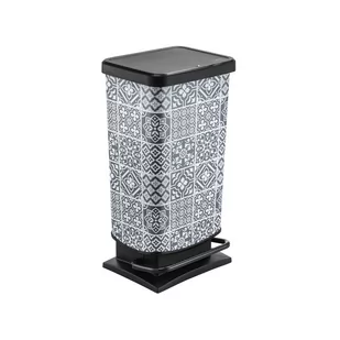 Rotho Kosz na śmieci z pedałem Paso Tiles 40L CEN-60418 - Kosze na śmieci - miniaturka - grafika 1