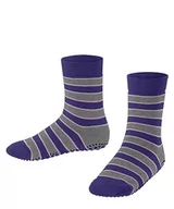 Skarpetki dla dzieci - FALKE Unisex dziecięce skarpetki do kapci proste paski zrównoważona bawełna antypoślizgowe wypustki 1 para, niebieskie (Hyacinth 6970), 23-26, Niebieski (Hyacinth 6970), 23-26 - miniaturka - grafika 1