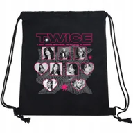 Plecaki worki - Worek Plecak Czarny TWICE GOING NOWHERE Do Szkoły Wzory - miniaturka - grafika 1