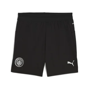 Młodzieżowe szorty treningowe Manchester City PUMA Black Silver Metallic - Odzież sportowa dziecięca - miniaturka - grafika 1