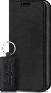 Etui na telefon komórkowy SURAZO Smart Magnet do Apple iPhone 12 Pro Max Etui ze skóry naturalnej Premium z [gniazdem na kartę, RFID] (czarny) - Etui i futerały do telefonów - miniaturka - grafika 1