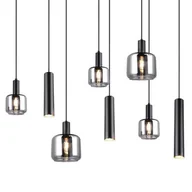 Lampy sufitowe - Wisząca lampa dekoracyjna MATARO 364100832 Trio do salonu tubki chrom czarny - miniaturka - grafika 1