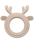 Gryzaki dla dzieci - Gryzak Renifer Silikonowy [Kolor Jasnobrązowy] - miniaturka - grafika 1