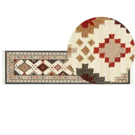 Dywany - Dywan wełniany kilim 80 x 300 cm wielokolorowy GHUKASAVAN - miniaturka - grafika 1