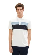Koszulki męskie - TOM TAILOR Męska koszulka polo, 11186-Blanc De Blanc White, XL, 11186 – Blanc De Blanc White, XL - miniaturka - grafika 1