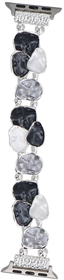 GlacierX bransoleta do smartwatcha Gleam Ruffle Stretch Bracelet Charcoal Pearl do Apple Watch 38/40/41mm Czarna