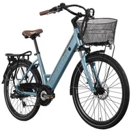 Rowery elektryczne - BOTTECCHIA Rower elektryczny z koszykiem BOTTECCHIA E-City Lady D18 26 cali damski Niebieski Raty BOTTECH BE15074505 - miniaturka - grafika 1