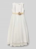 Sukienki i spódniczki dla dziewczynek - Długa sukienka z okrągłym dekoltem - miniaturka - grafika 1